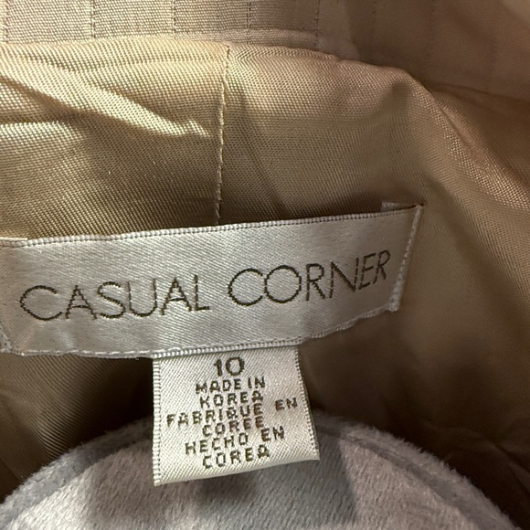 Vintage Casual Corner Beige Quilted Jacket Size 10 - Picture 5 of 5